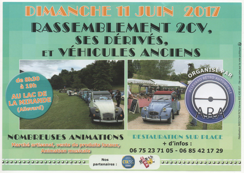2 CV et véhicules anciens au lac de la Mirande 2017