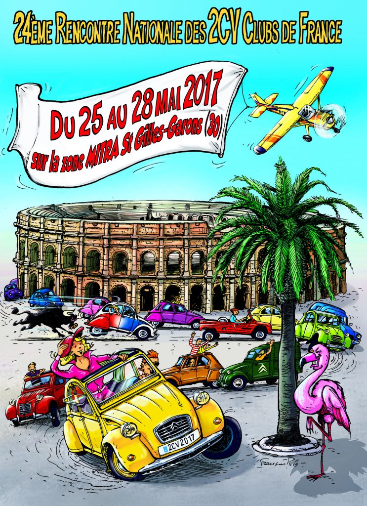 affiche Nationale 2CV Nîmes 2017