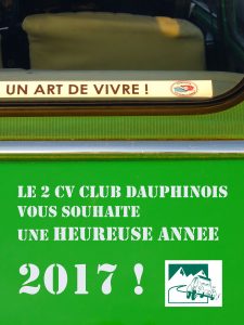 carte de voeux 2017 du 2 CV Club Dauphinois