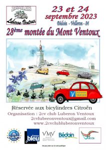 28e montée du mont Ventoux en 2CV